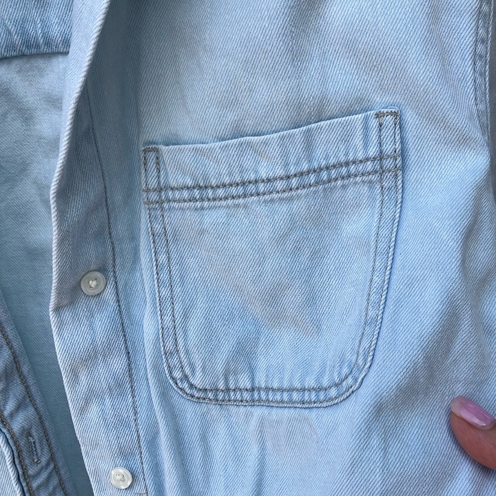 Universal Thread Blue Cropped Jean Jacket - image 3